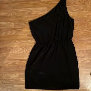 Club Monaco Silk One Shoulder Dress